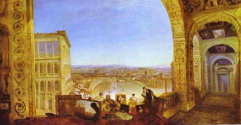 J.M.W. Turner Rome, from the Vatican, Raffaelle Accompanied by La Fornarina, Preparing His Pictures for the Decora